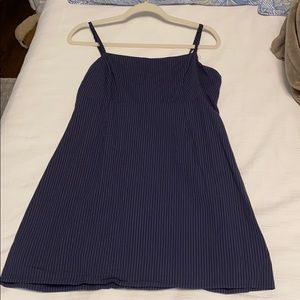 Navy Striped Mini Dress